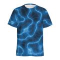 Blue Plasma Print Men's Athletic T-Shirt