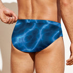 Blue Plasma Print Men's Swim Briefs