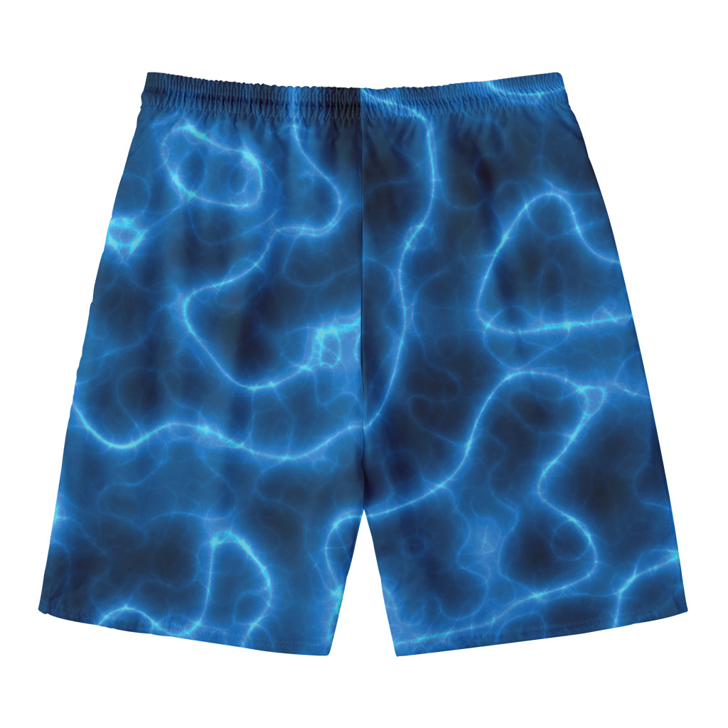 Blue Plasma Print Men's Swim Trunks