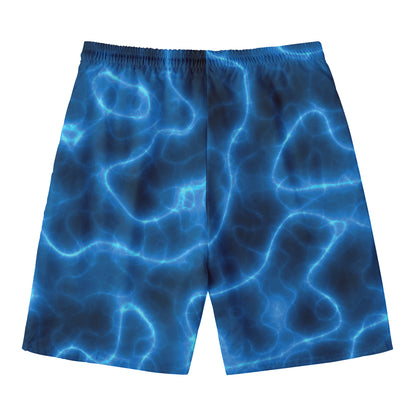 Blue Plasma Print Men's Swim Trunks