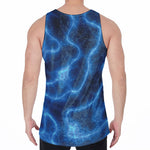 Blue Plasma Print Men's Velvet Tank Top