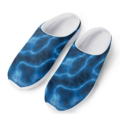 Blue Plasma Print Mesh Casual Shoes
