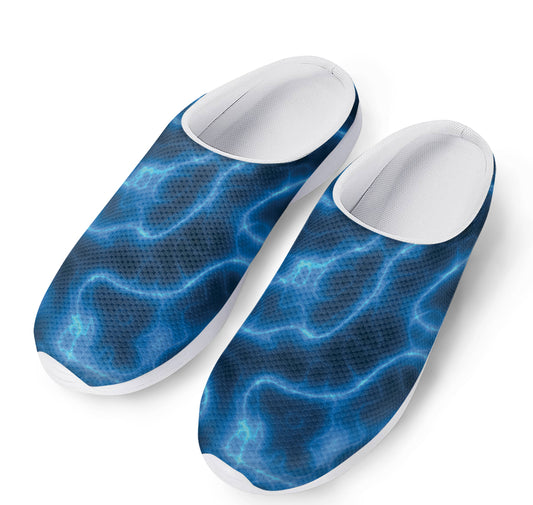 Blue Plasma Print Mesh Casual Shoes