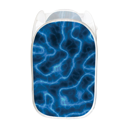 Blue Plasma Print Mesh Laundry Hamper