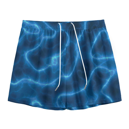 Blue Plasma Print Mesh Shorts