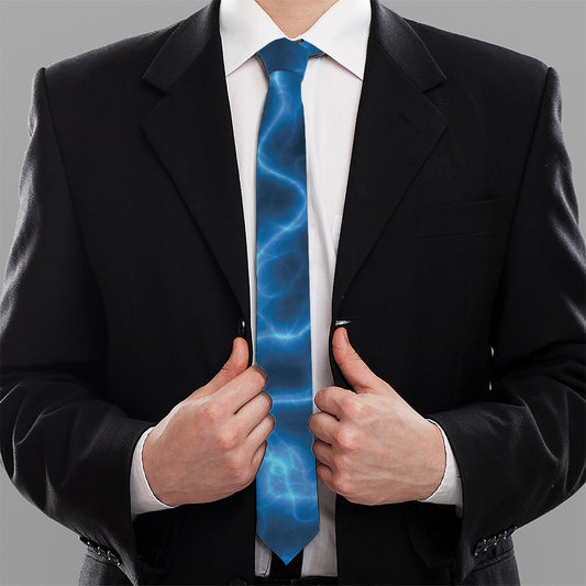 Blue Plasma Print Necktie