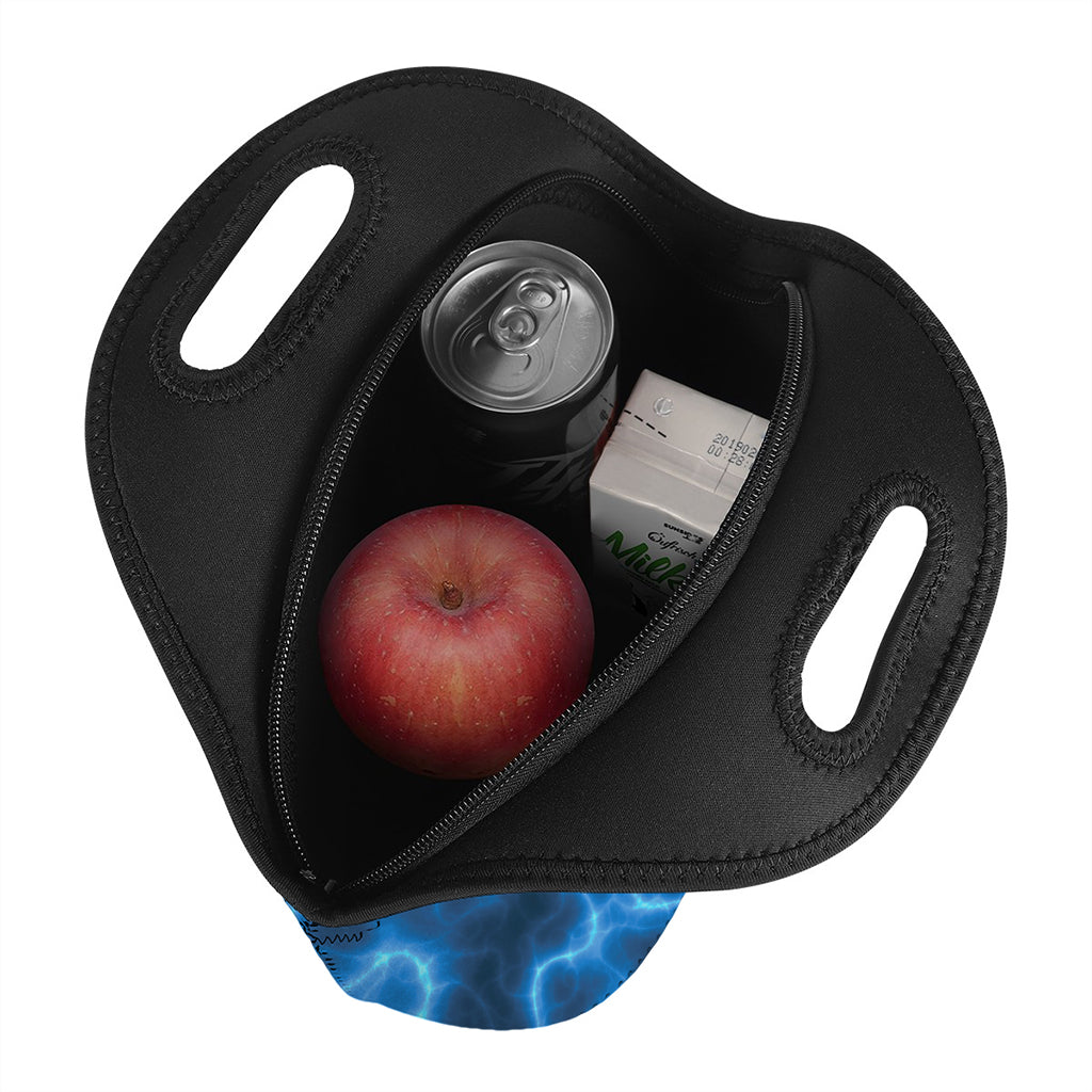 Blue Plasma Print Neoprene Lunch Bag