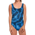 Blue Plasma Print One Piece Swimsuit