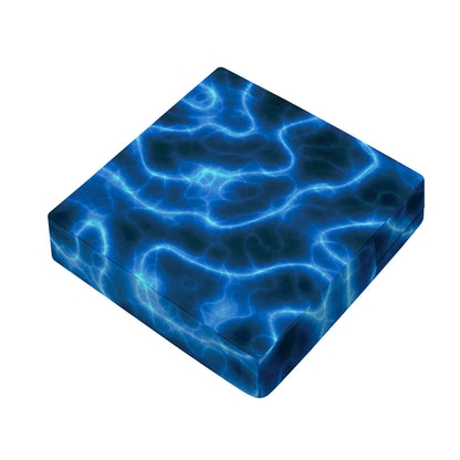 Blue Plasma Print Outdoor Seat Cushion Cover