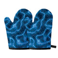 Blue Plasma Print Oven Mitts