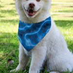 Blue Plasma Print Over The Collar Dog Bandana