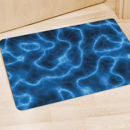 Blue Plasma Print Polyester Doormat