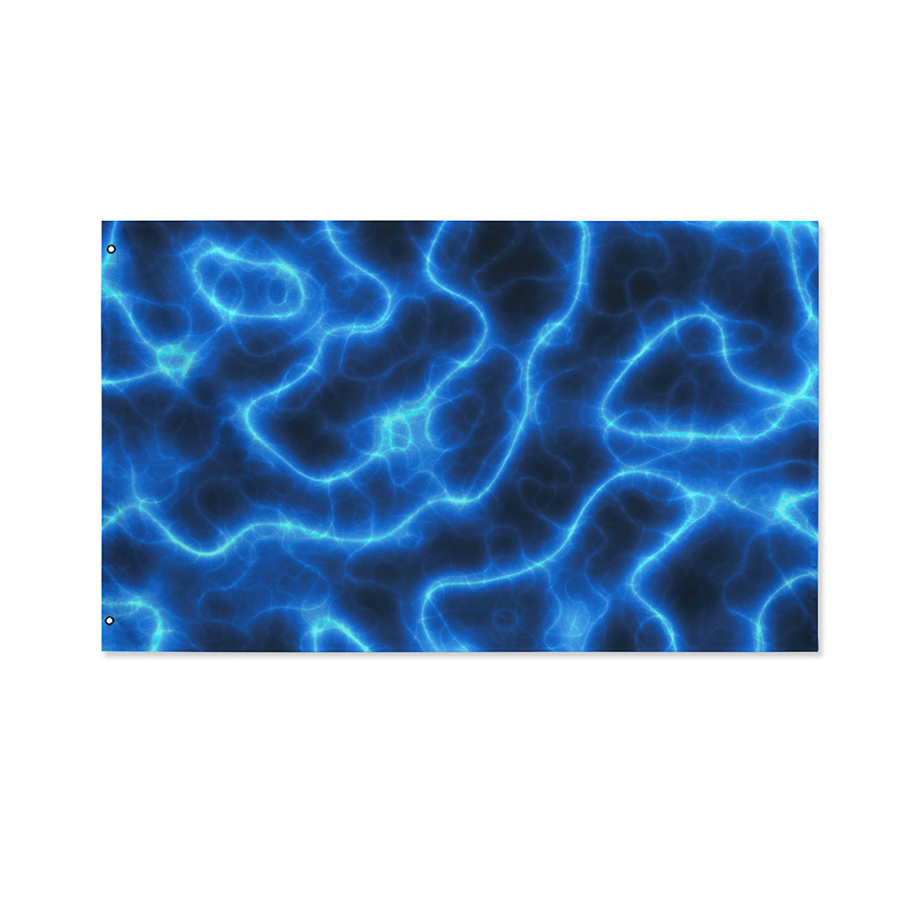 Blue Plasma Print Polyester Flag