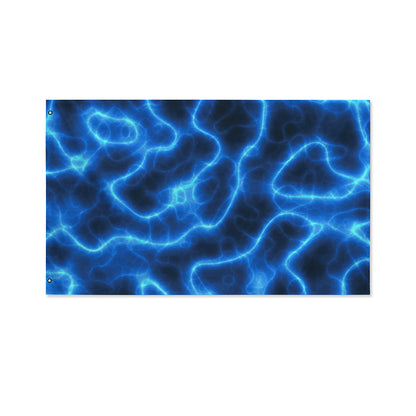 Blue Plasma Print Polyester Flag