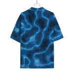 Blue Plasma Print Rayon Hawaiian Shirt