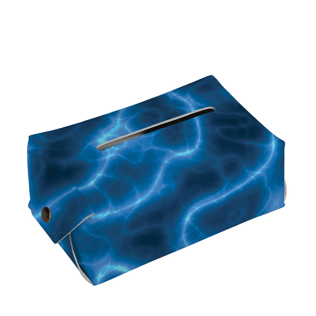 Blue Plasma Print Rectangle Tissue Box Cover