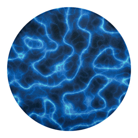Blue Plasma Print Round Blanket