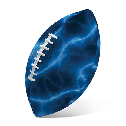 Blue Plasma Print Rugby Ball