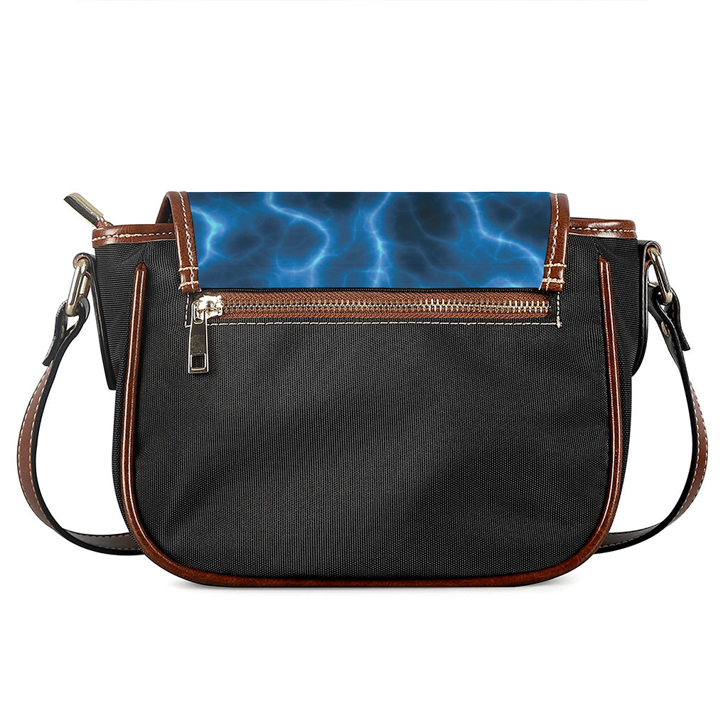 Blue Plasma Print Saddle Bag
