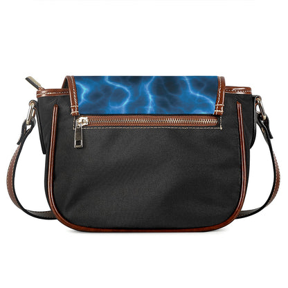 Blue Plasma Print Saddle Bag