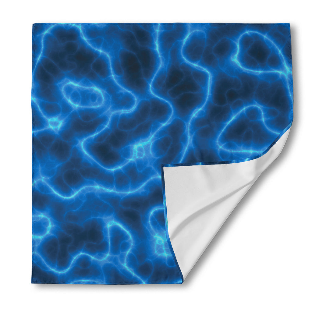 Blue Plasma Print Silk Bandana