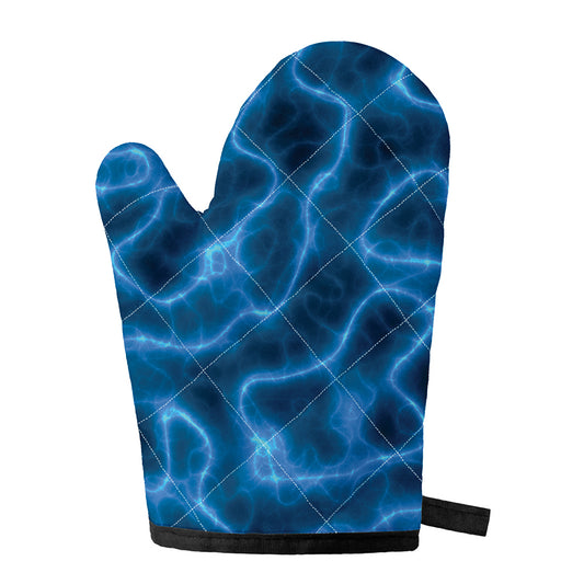 Blue Plasma Print Single Oven Mitt