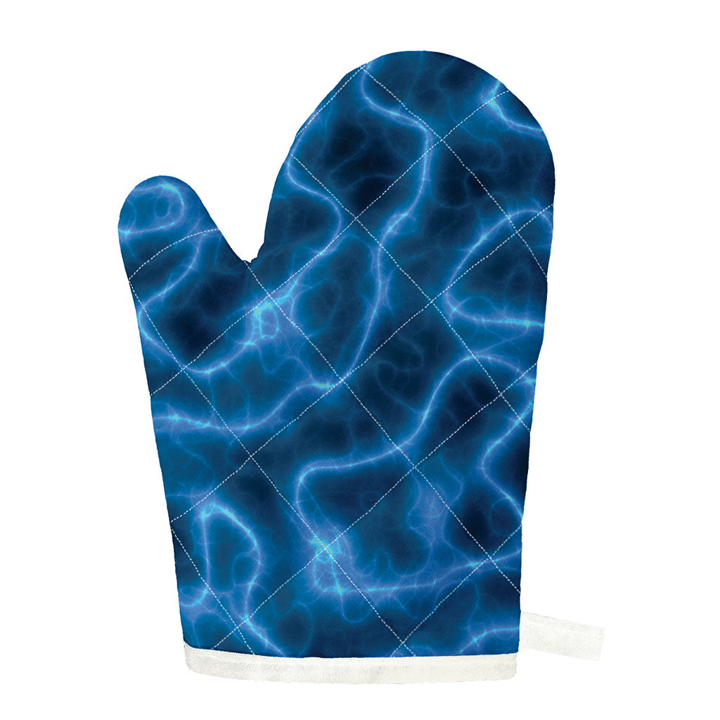 Blue Plasma Print Single Oven Mitt