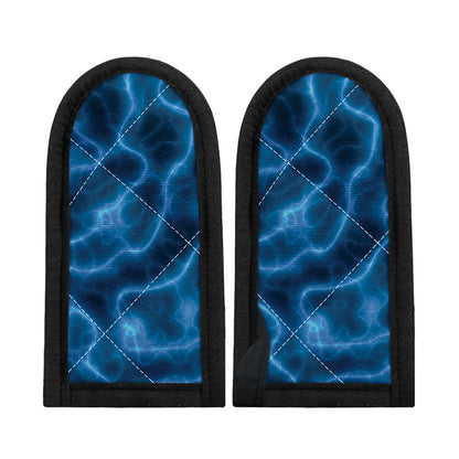 Blue Plasma Print Skillet Handle Cover