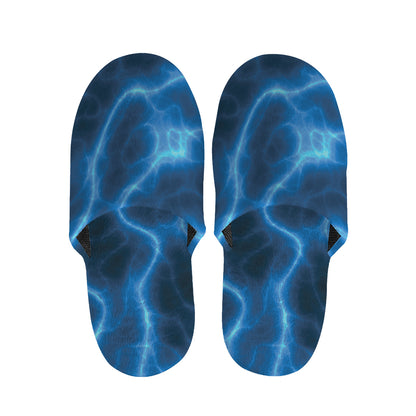 Blue Plasma Print Slippers
