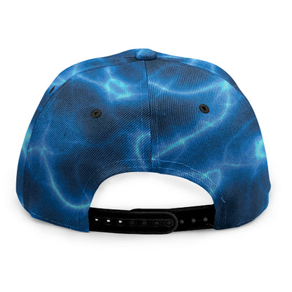 Blue Plasma Print Snapback Cap