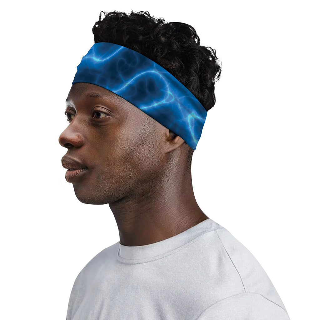 Blue Plasma Print Sports Headband