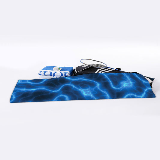 Blue Plasma Print Sports Towel