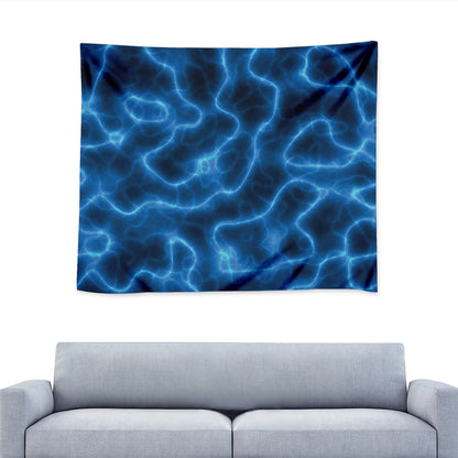 Blue Plasma Print Tapestry