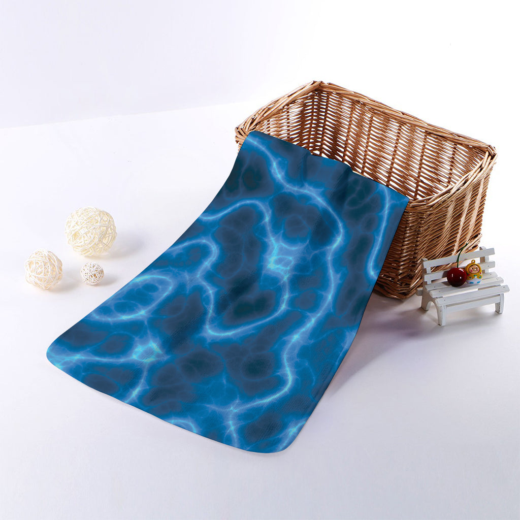 Blue Plasma Print Towel