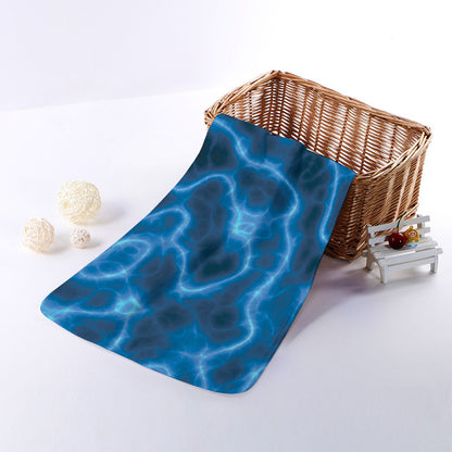 Blue Plasma Print Towel