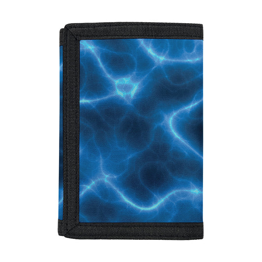 Blue Plasma Print Trifold Wallet