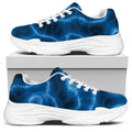 Blue Plasma Print White Chunky Shoes