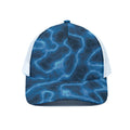 Blue Plasma Print White Mesh Trucker Hat
