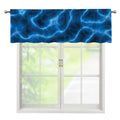 Blue Plasma Print Window Valance