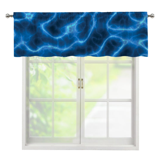 Blue Plasma Print Window Valance