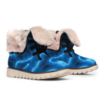 Blue Plasma Print Winter Boots