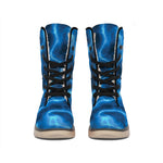 Blue Plasma Print Winter Boots