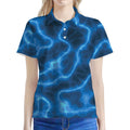 Blue Plasma Print Women's Polo Shirt