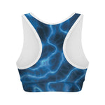 Blue Plasma Print Women's Sports Bra