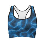 Blue Plasma Print Women's Sports Bra