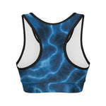 Blue Plasma Print Women's Sports Bra