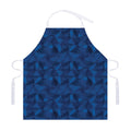 Blue Polygonal Geometric Print Adjustable Apron