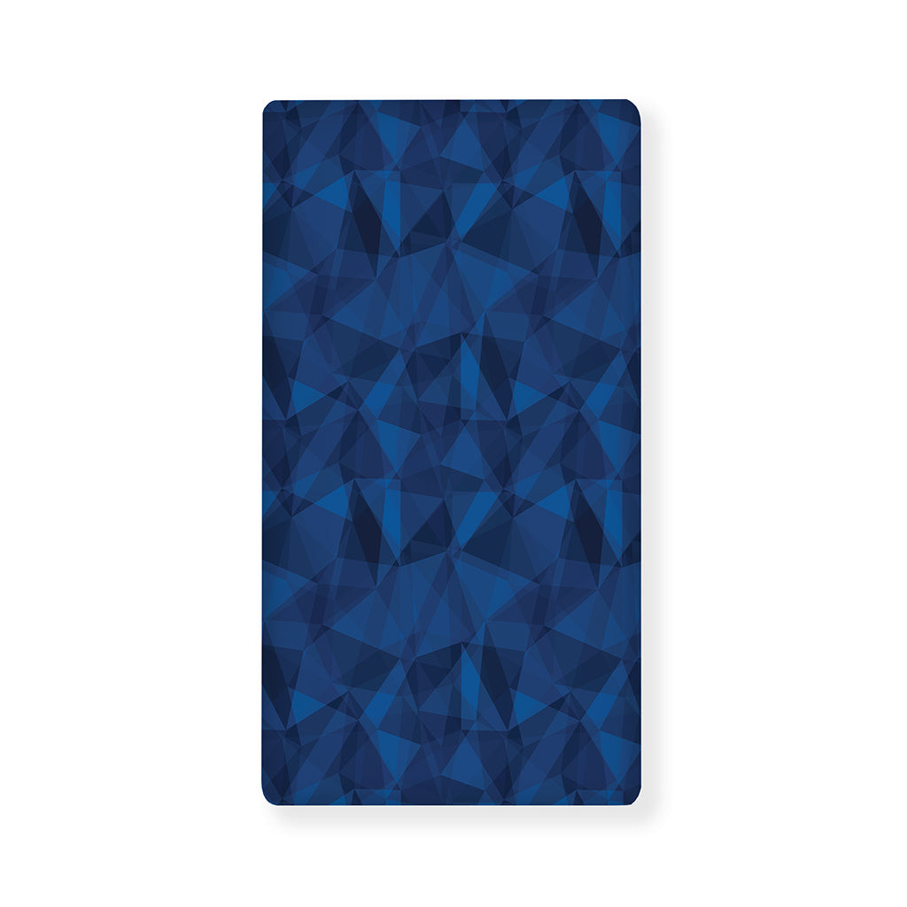 Blue Polygonal Geometric Print Baby Crib Sheet