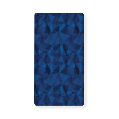 Blue Polygonal Geometric Print Baby Crib Sheet