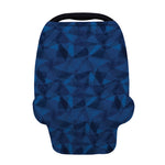 Blue Polygonal Geometric Print Baby Seat Cover